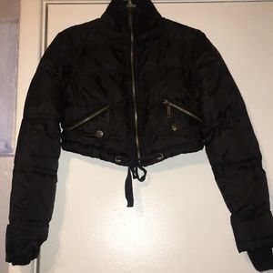 Black Puffy Mini Jacket
